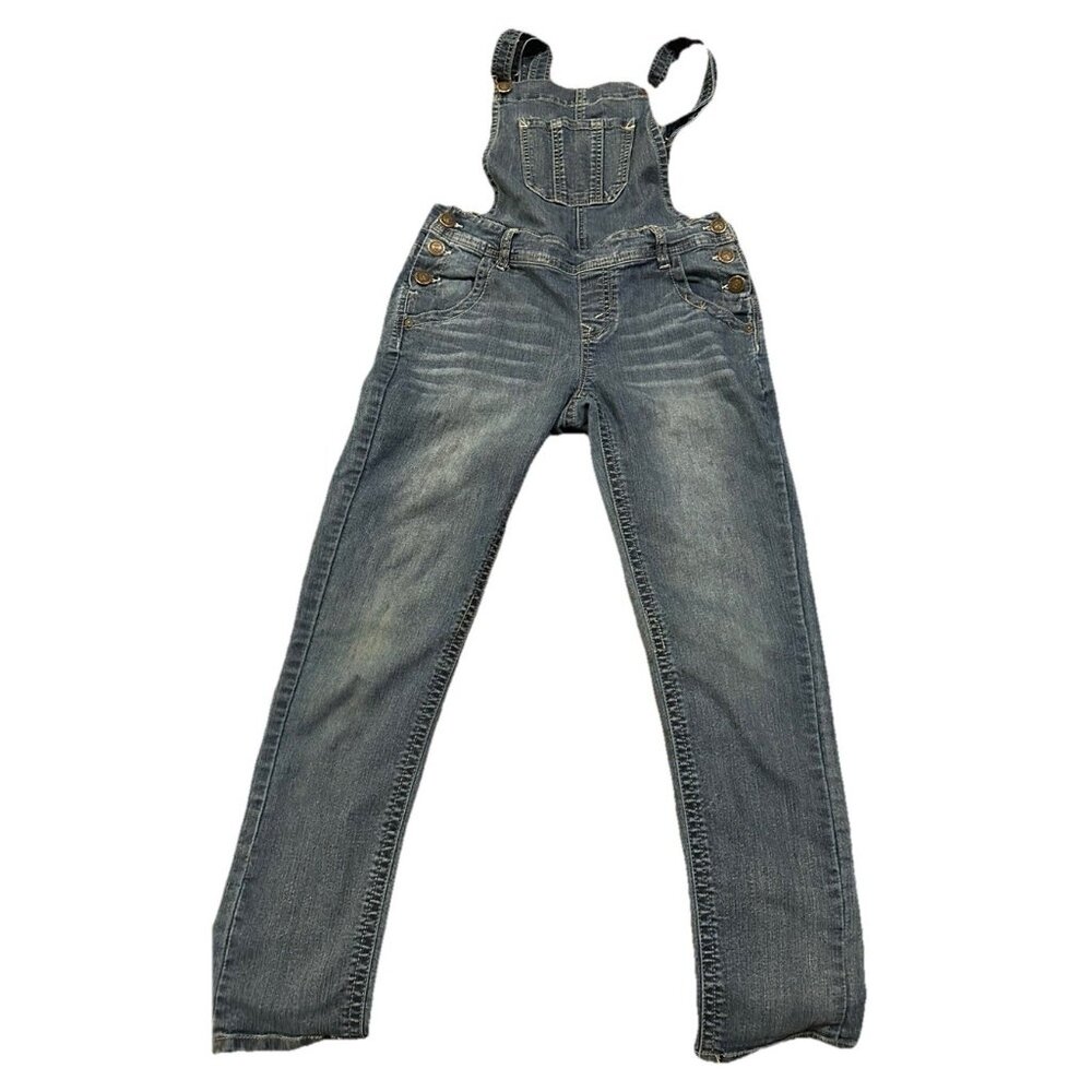 Wallflower Juniors Small Blue Denim Jean Overalls Bibs
